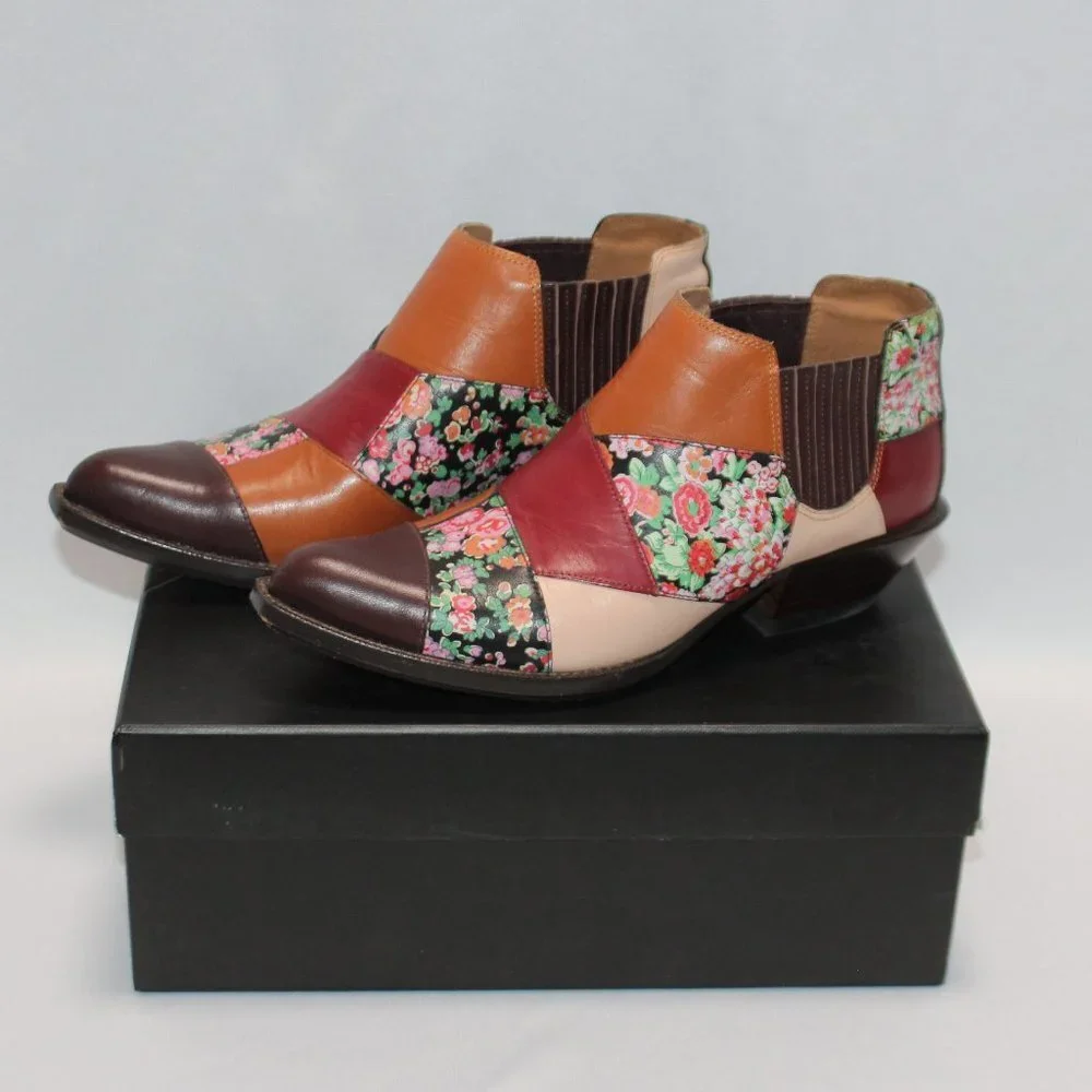 Coach Patchwork Bandit Leather Ankle Boot